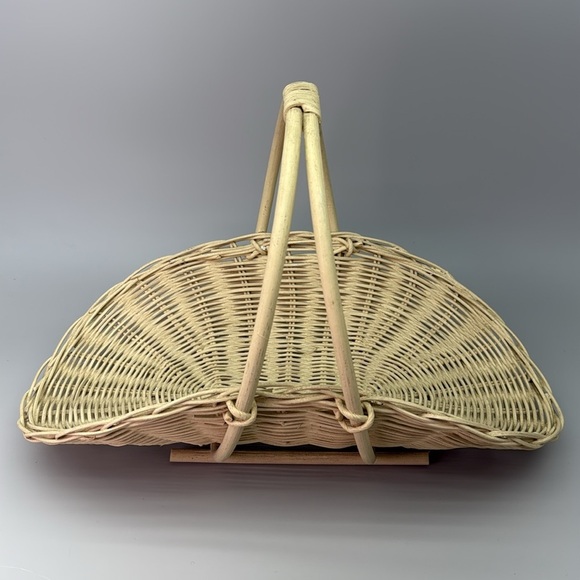 Vintage Wicker Gathering Basket - Picture 2 of 10